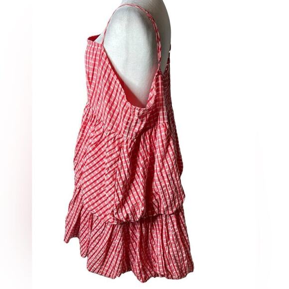 Davi & Dani Red Pink Gingham Bubble Hem Dress NWT | 3X - Picture 5 of 13